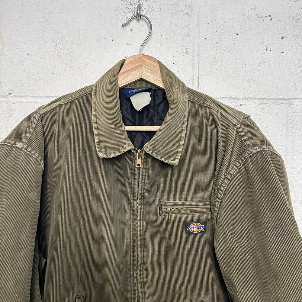 Vintage Dickies Quilt-Lined Corduroy Detroit Jacket “Green” - Picture 3 of 14